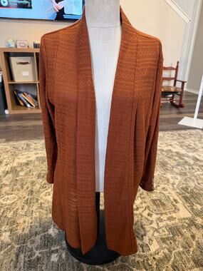 Allison Daley Burt Orange Cardigan Size Small NWT